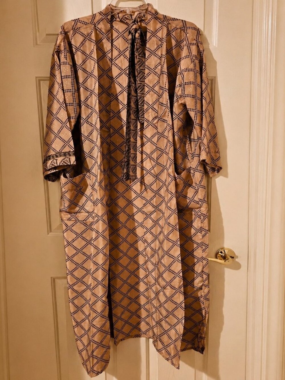 Handmade Women's Art Silk Floral Kimono Robes Gown Cover-Up Beach Dress